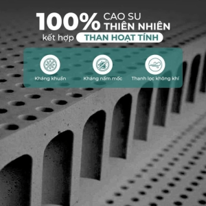 Nệm Cao Su 100% BoBo – Than Hoạt Tính 1m2 x 2m x 10cm