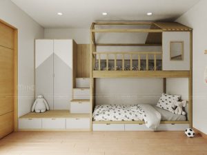 thiết kế phòng ngủ trẻ em 2 tầng