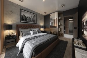 Phòng ngủ phong cách industrial