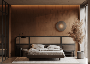 Trang trí phòng ngủ màu nâu
