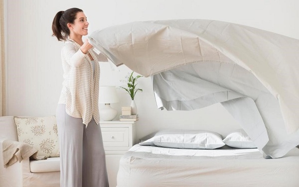 cách trải chăn ga gối đệm